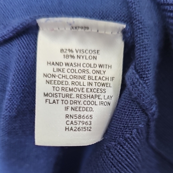 Halogen Plus Size Classic 1X Twee Blue Button-Up Cardigan Sweater - Picture 5 of 6